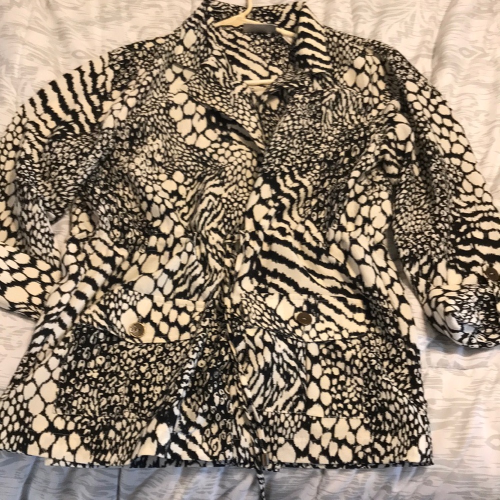 Cali and York blazer black white size large